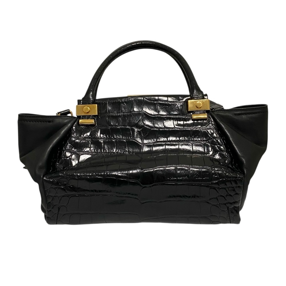 Lanvin Black Leather Satchel Handbag